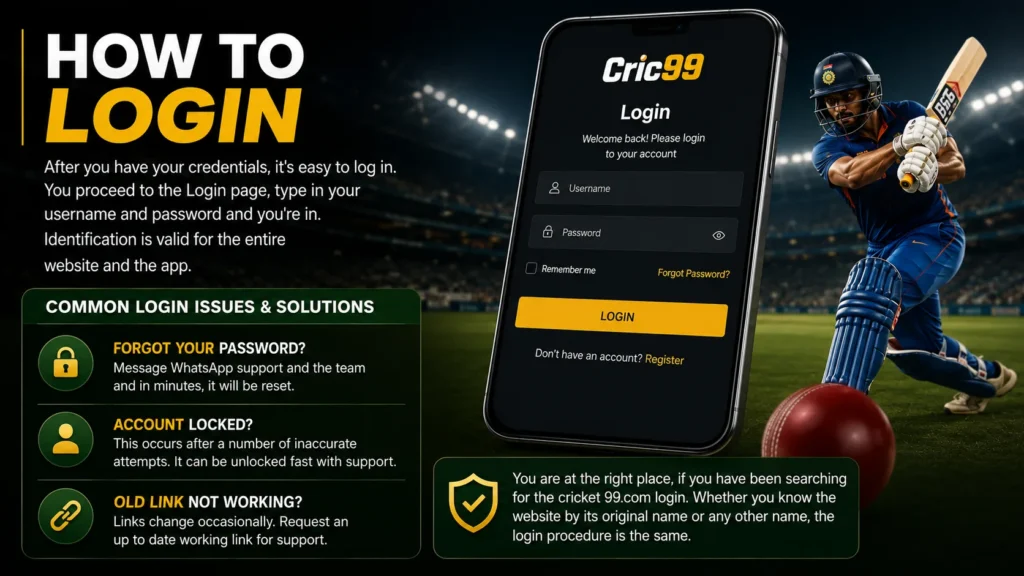 log in to your account using cricbet99 dashboard