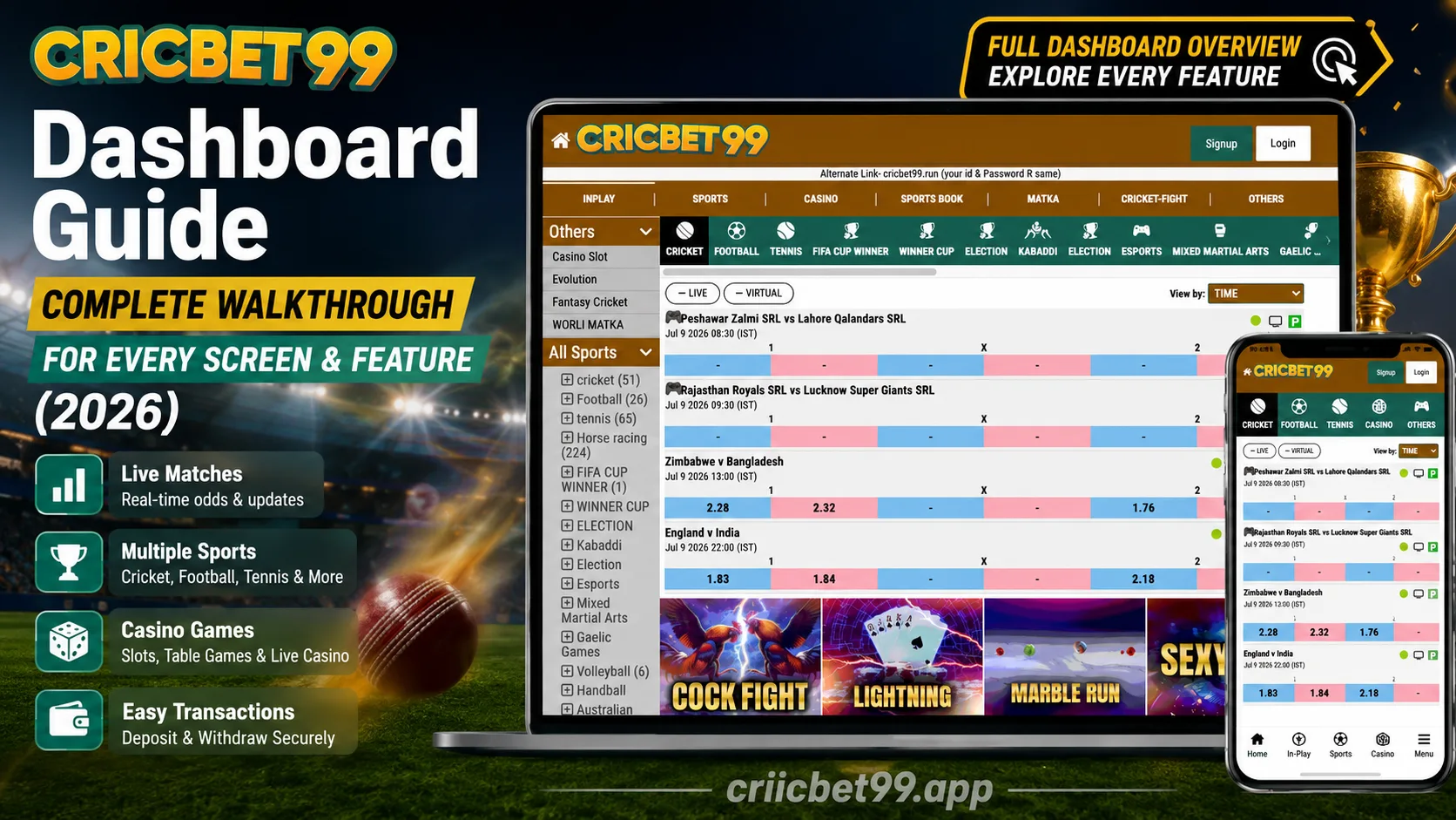 cricbet99 official dashboard